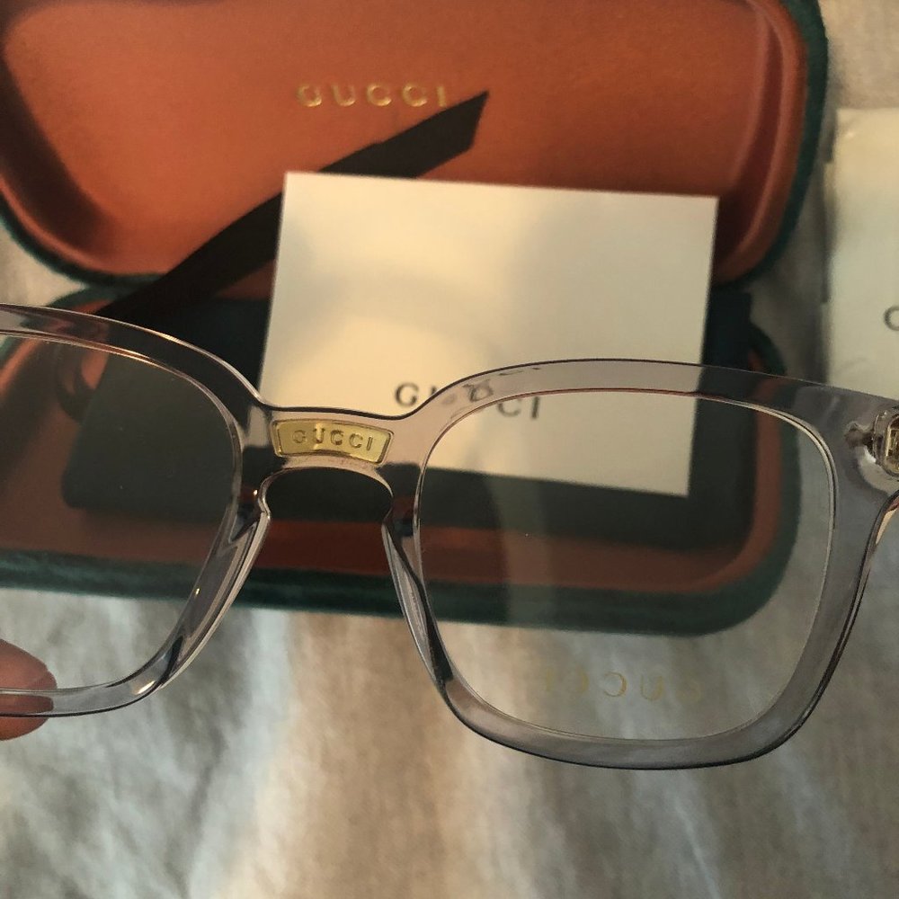 Authentic Gold/Clear Gucci Eyeglasses - Picture 2 of 4